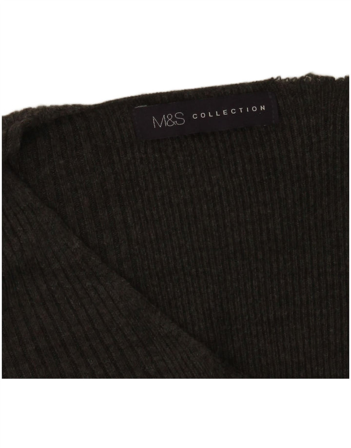 Женский джемпер с v-образным вырезом Marks & Spencer UK 14, средний серый