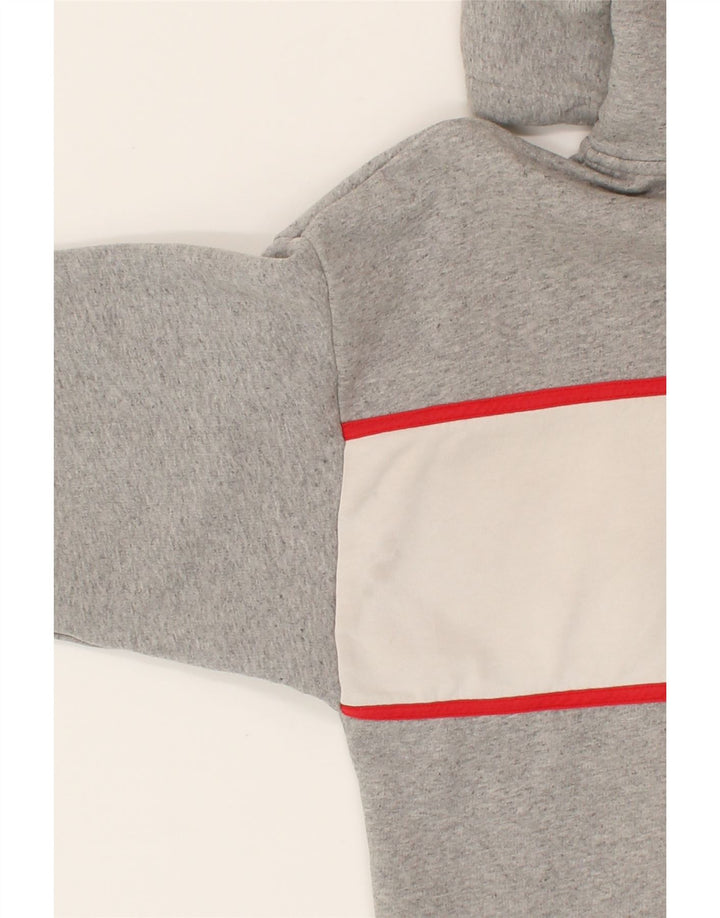 LEVI'S Mens Graphic Hoodie Jumper Small Grey Colourblock Cotton Vintage Levi's and Second-Hand Levi's from Messina Hembry 