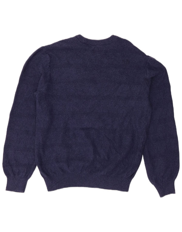 Chaps Uomo Maglione con scollo a barca Maglione a righe blu navy medio