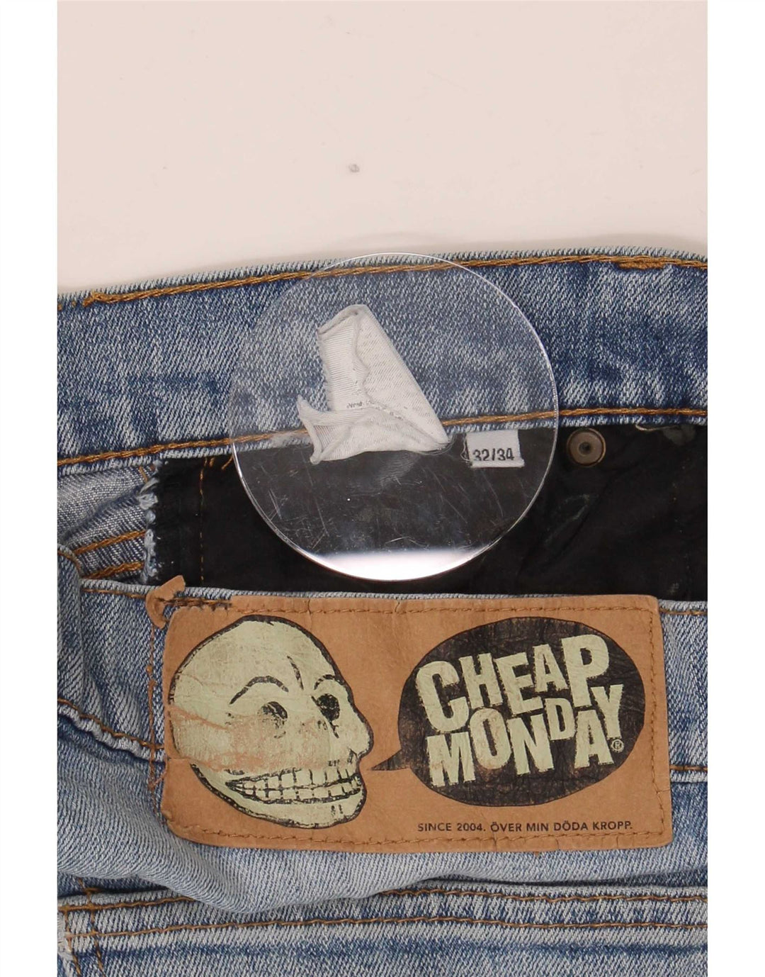 Jeans dritti da uomo economici Monday W32 L27 Blu