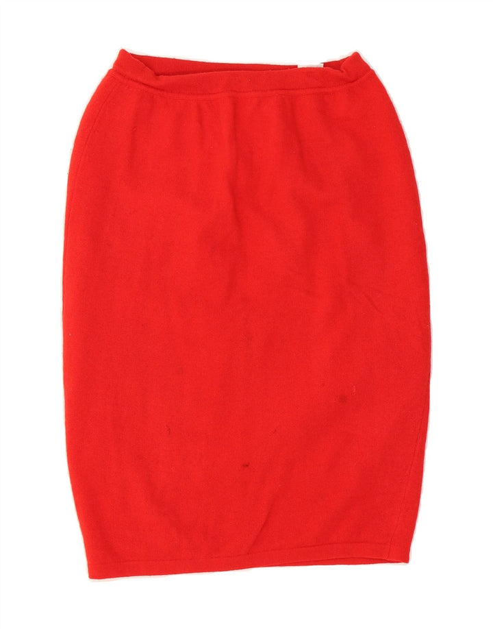 BENETTON Womens Pencil Skirt IT 44 Medium W28  Red Wool Vintage Benetton and Second-Hand Benetton from Messina Hembry 