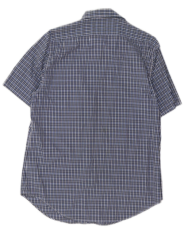 Polo Ralph Lauren Camicia a maniche corte da uomo di grandi dimensioni in cotone a quadri blu navy