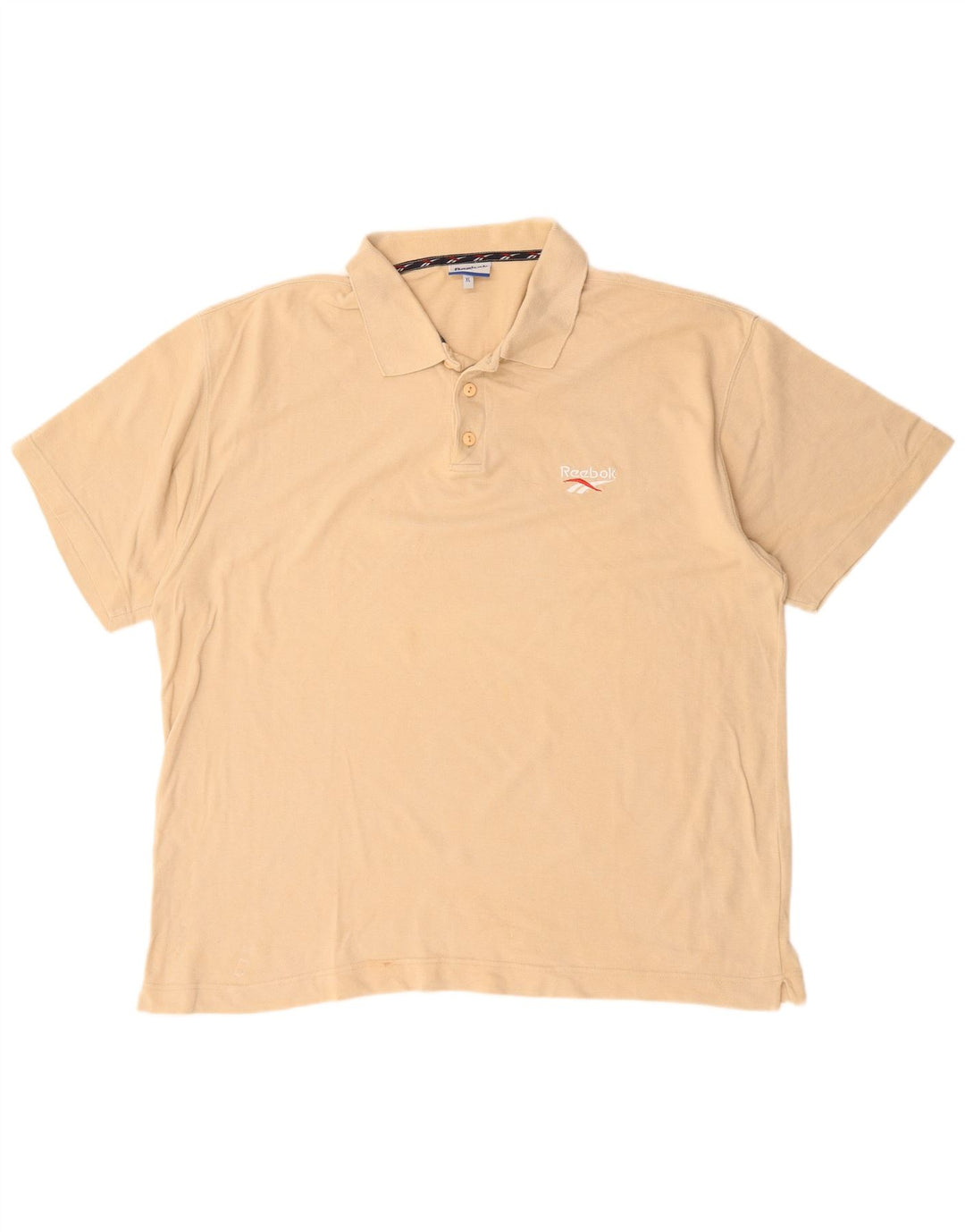 Reebok Mens Polo Shirt XL Beige Cotton