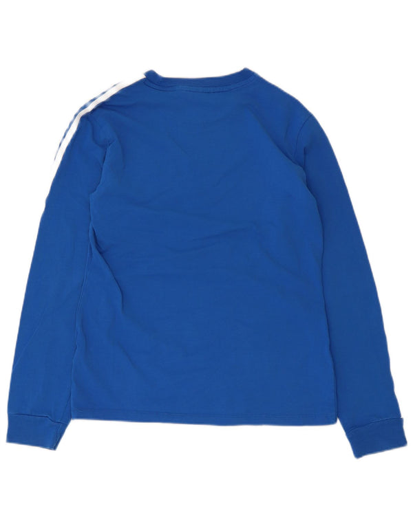 Adidas ženska majica dugih rukava UK 8 Mala plava pamuk