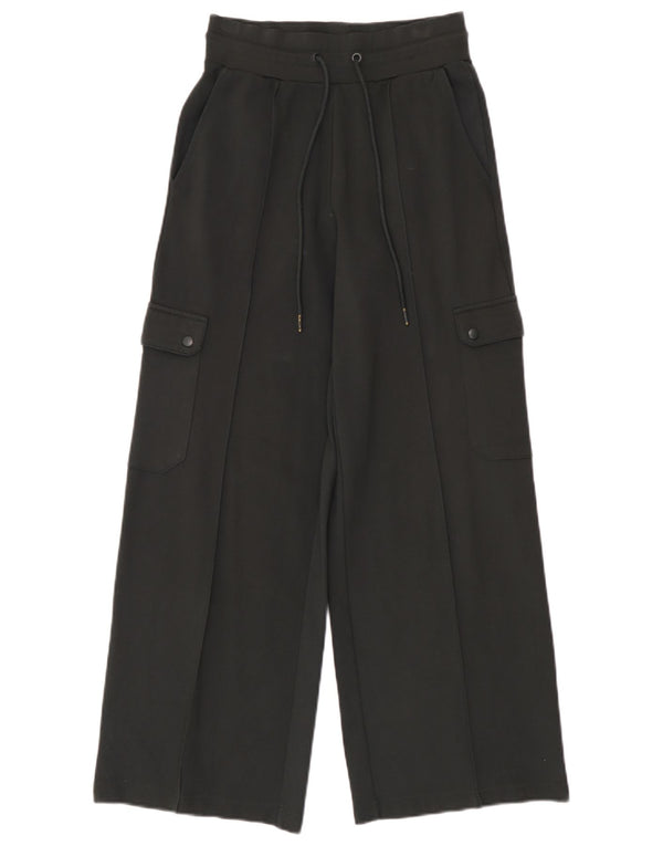 Calça cargo feminina Marks & Spencer com perna larga Reino Unido 8 pequena W26 L28 verde