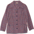 ST MICHAEL Womens 5 Button Blazer Jacket UK 14 Medium Blue Houndstooth Vintage St Michael and Second-Hand St Michael from Messina Hembry 