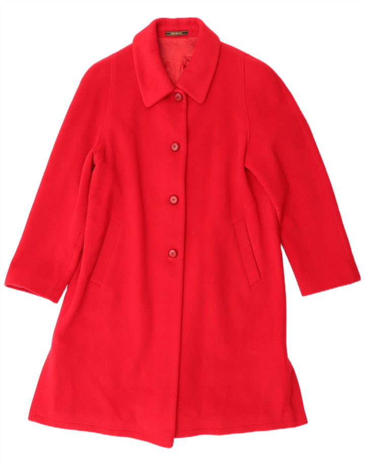 Vintage Womens Overcoat IT 44 Medium Red New Wool
