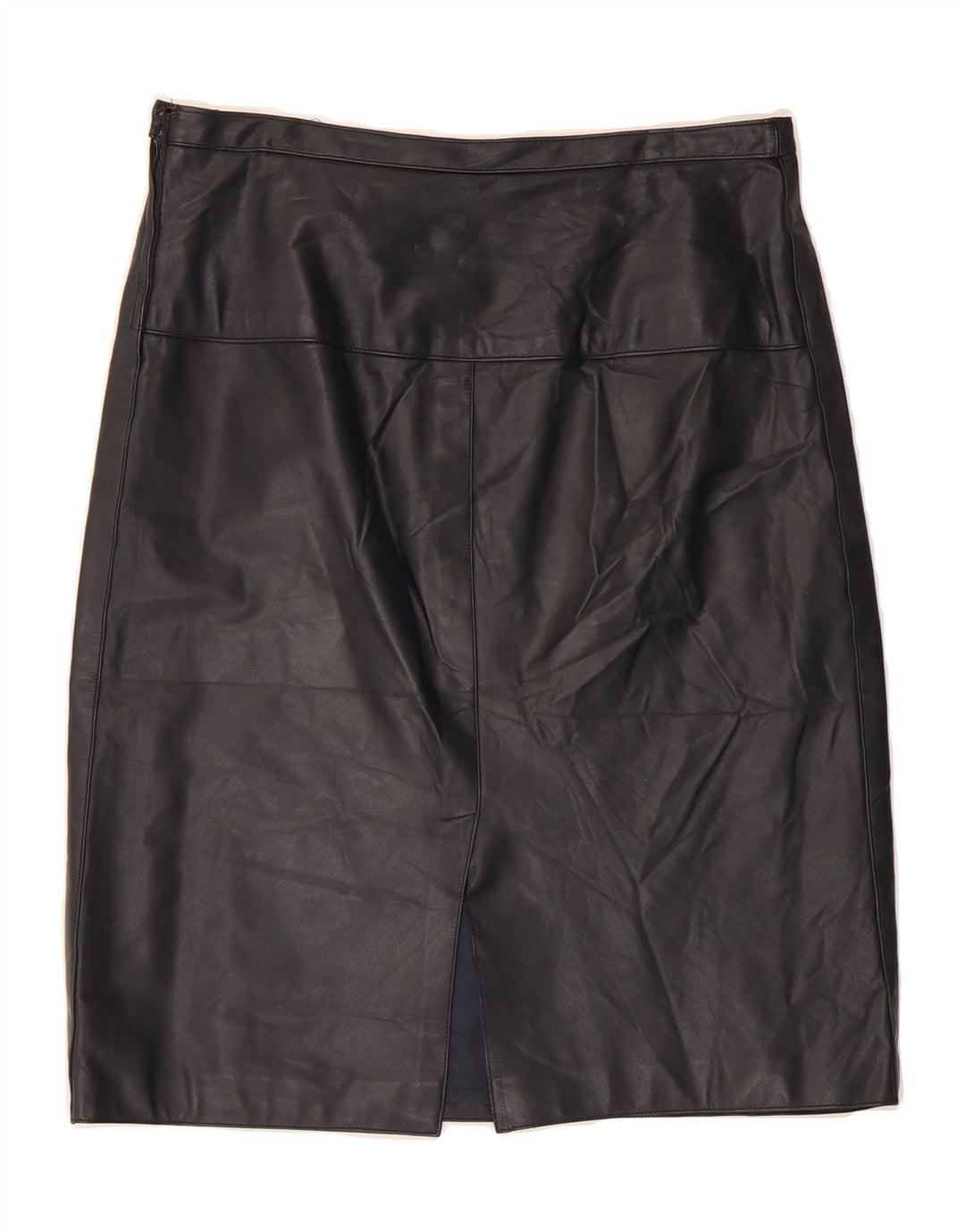 VINTAGE Womens Leather Skirt W30 Medium Black Vintage Vintage and Second-Hand Vintage from Messina Hembry 