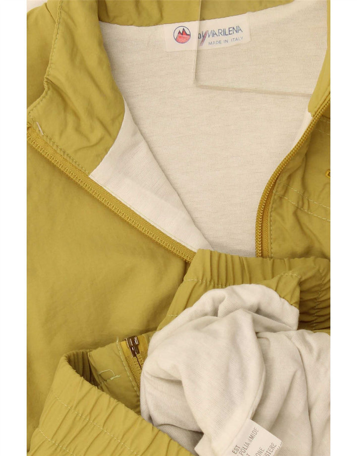 MARILENA Mens Tracksuit Top Jacket Medium Yellow Polyamide