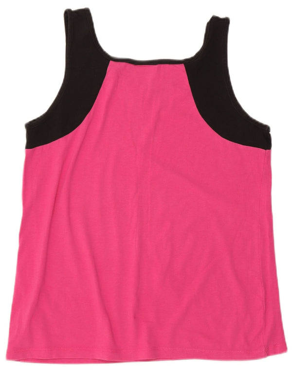 Diadora Dame Vest Top UK 18 XL Pink Colourblock Bomuld