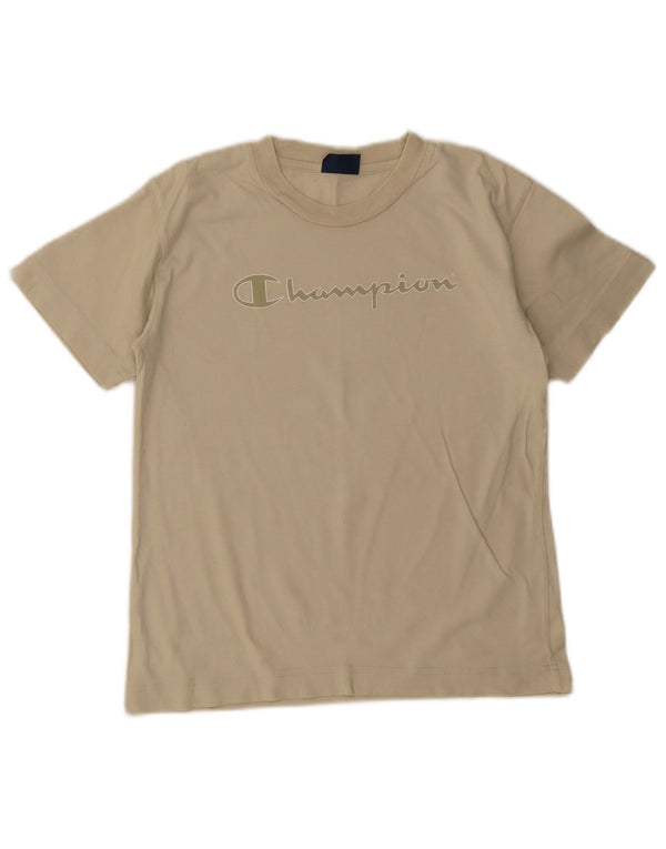 Camiseta Champion Boys Graphic Top 9-10 Anos Algodão Bege