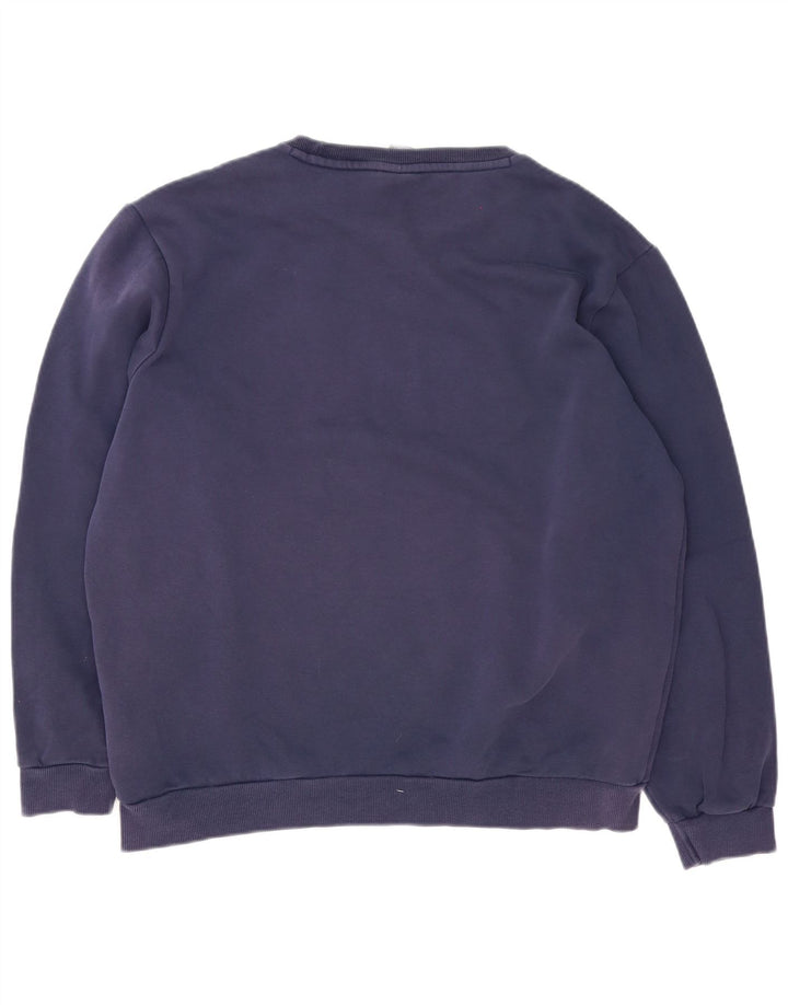 Puma Mens Graphic Sweatshirt Jumper Large Navy Blue Cotton