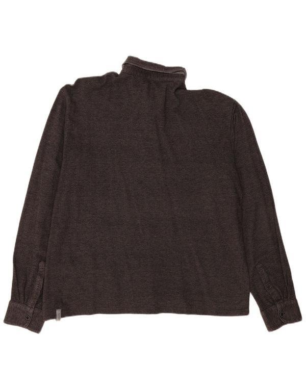 Slam muška polo majica dugih rukava 3XL siva s pjegama