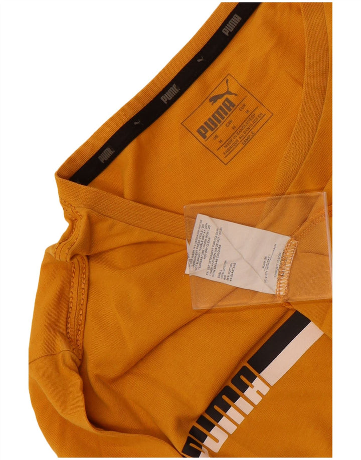T-shirt grafica da uomo Puma Top in cotone giallo medio
