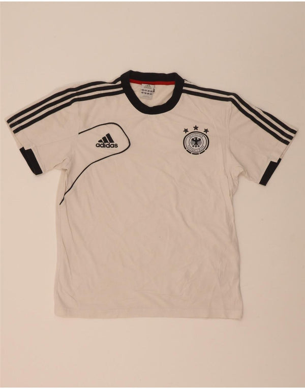 Adidas Herre Deutscher Fussball Bund T-Shirt Top UK 38/40 Medium White