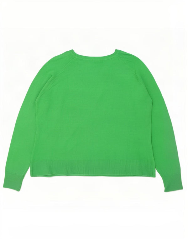 Zara Womens Crop Oversized Boat Neck Jumper Sweater UK 10 Small Green