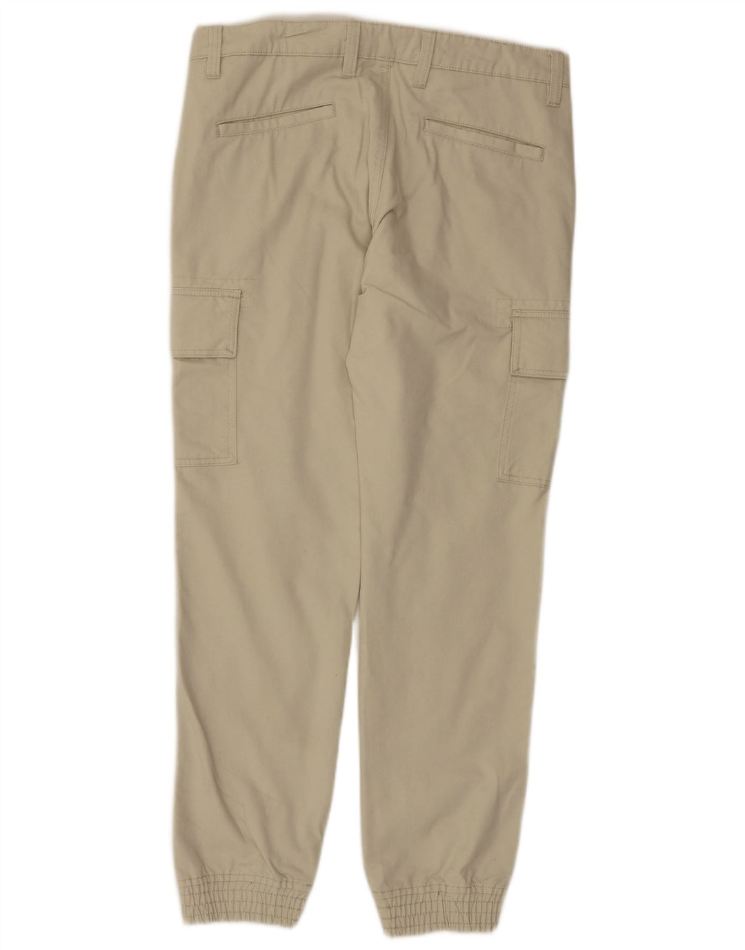Calça cargo masculina de algodão e seda IT 50 grande W34 L31 algodão bege