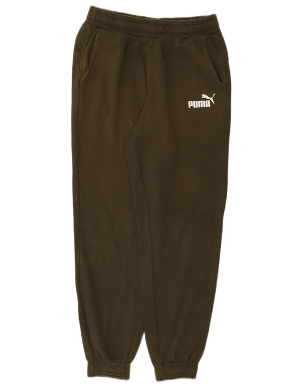 Puma Meninos Calças de Treino Joggers 13-14 Anos Algodão Cáqui