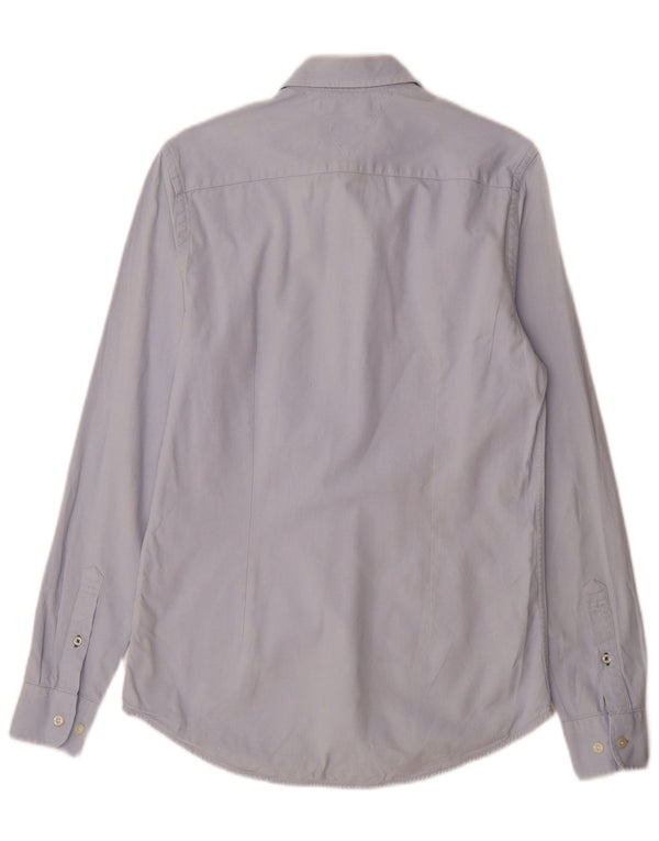 Tommy Hilfiger Mens Slim Fit Shirt Small Blue Cotton