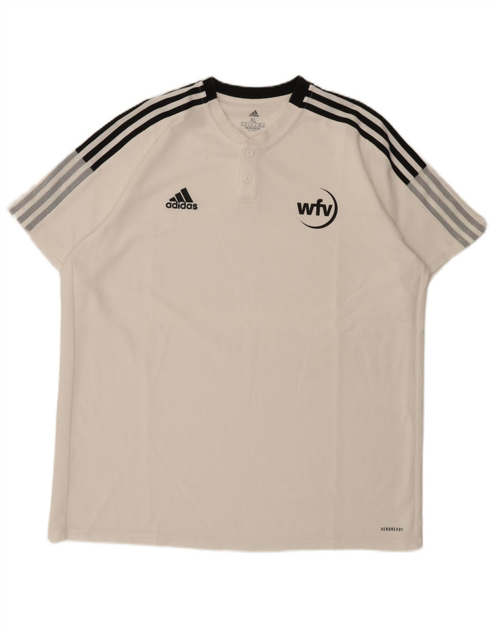 Adidas Mens Aeroready T-Shirt Top XL White