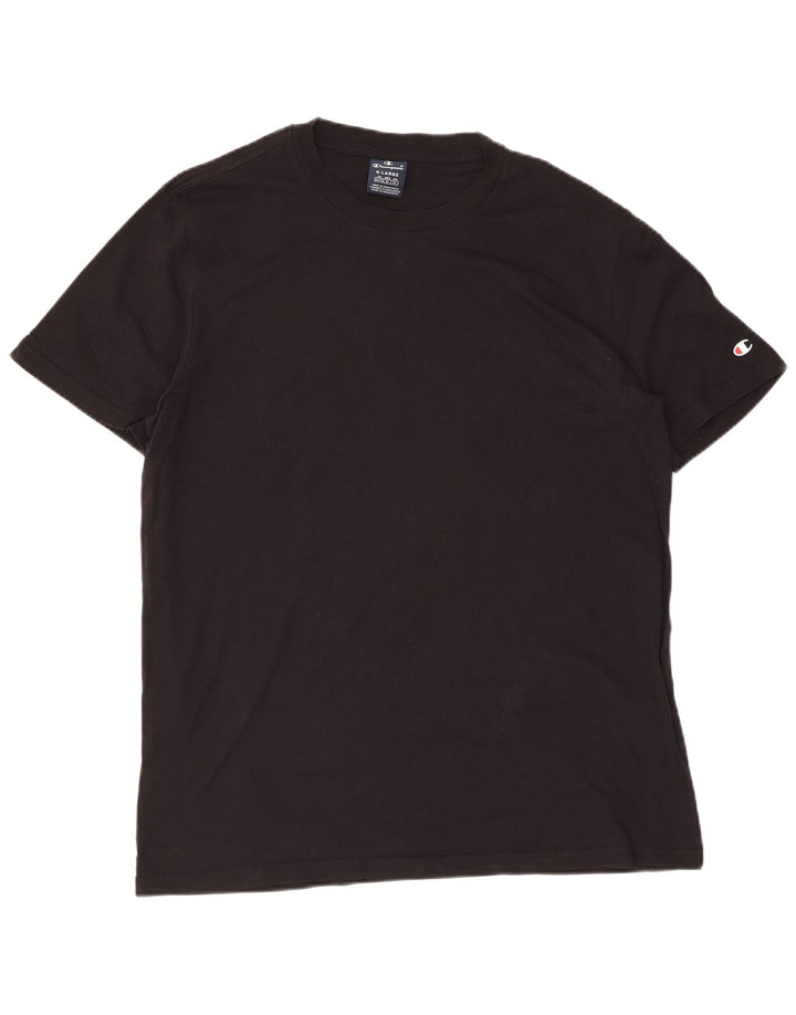 CHAMPION Mens T-Shirt Top XL Black Cotton