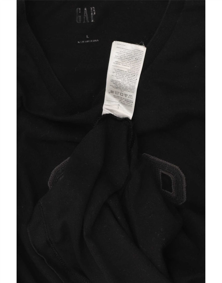 Gap Mens Graphic T-Shirt Top Large Black Cotton