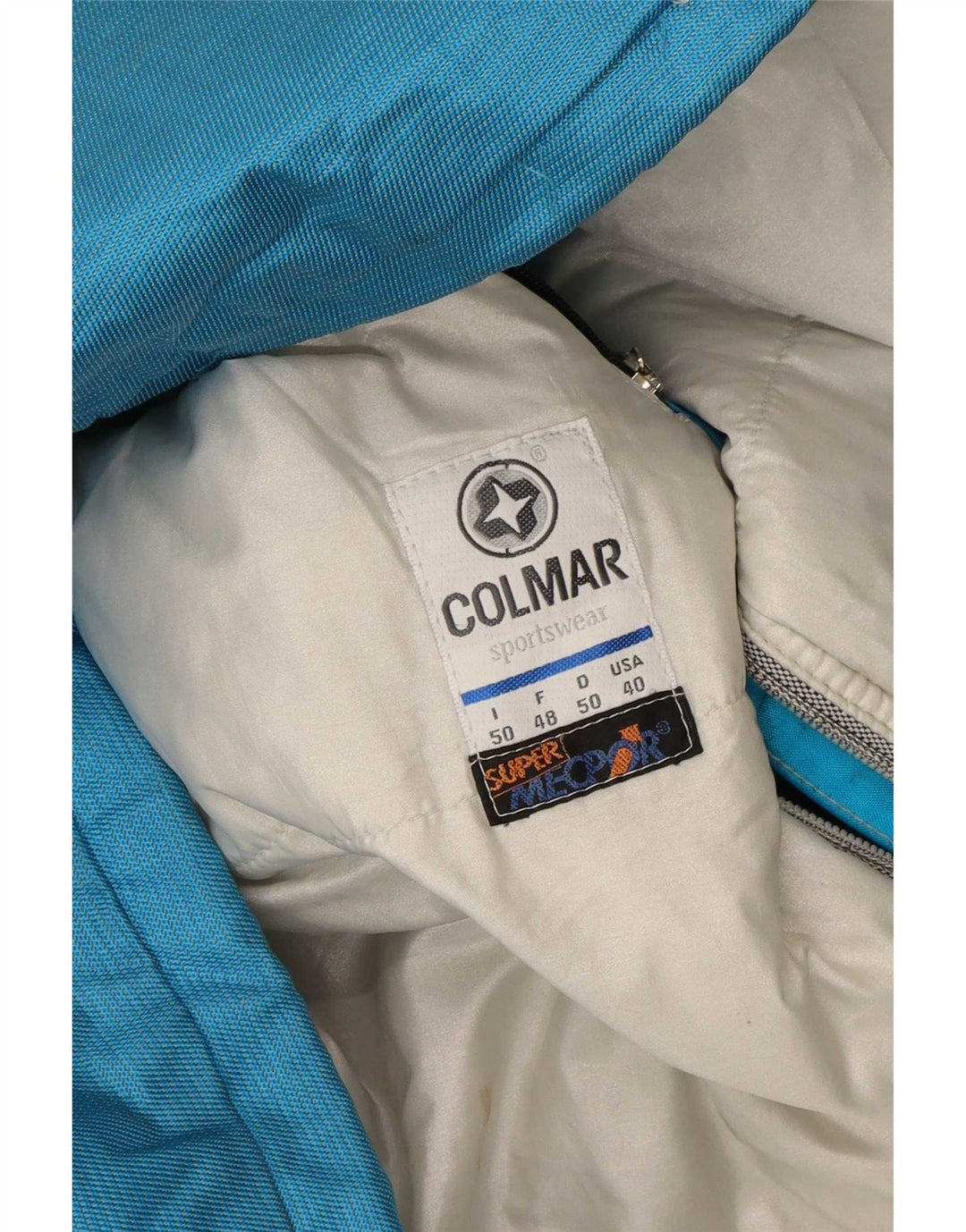 Colmar Mens Hooded Loose Fit Ski Jacket IT 50 Medium Blue Colourblock