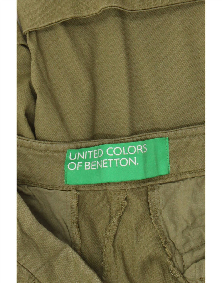 Benetton Mens Chino Shorts W30 Medium Khaki