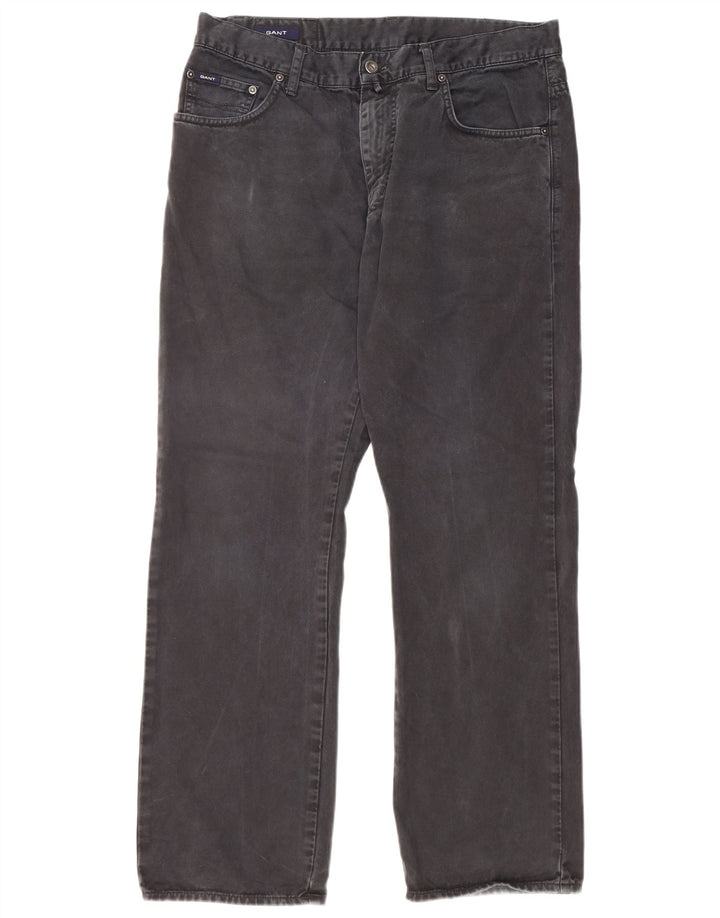 Gant Straight Jeans til mænd W34 L30 sort bomuld