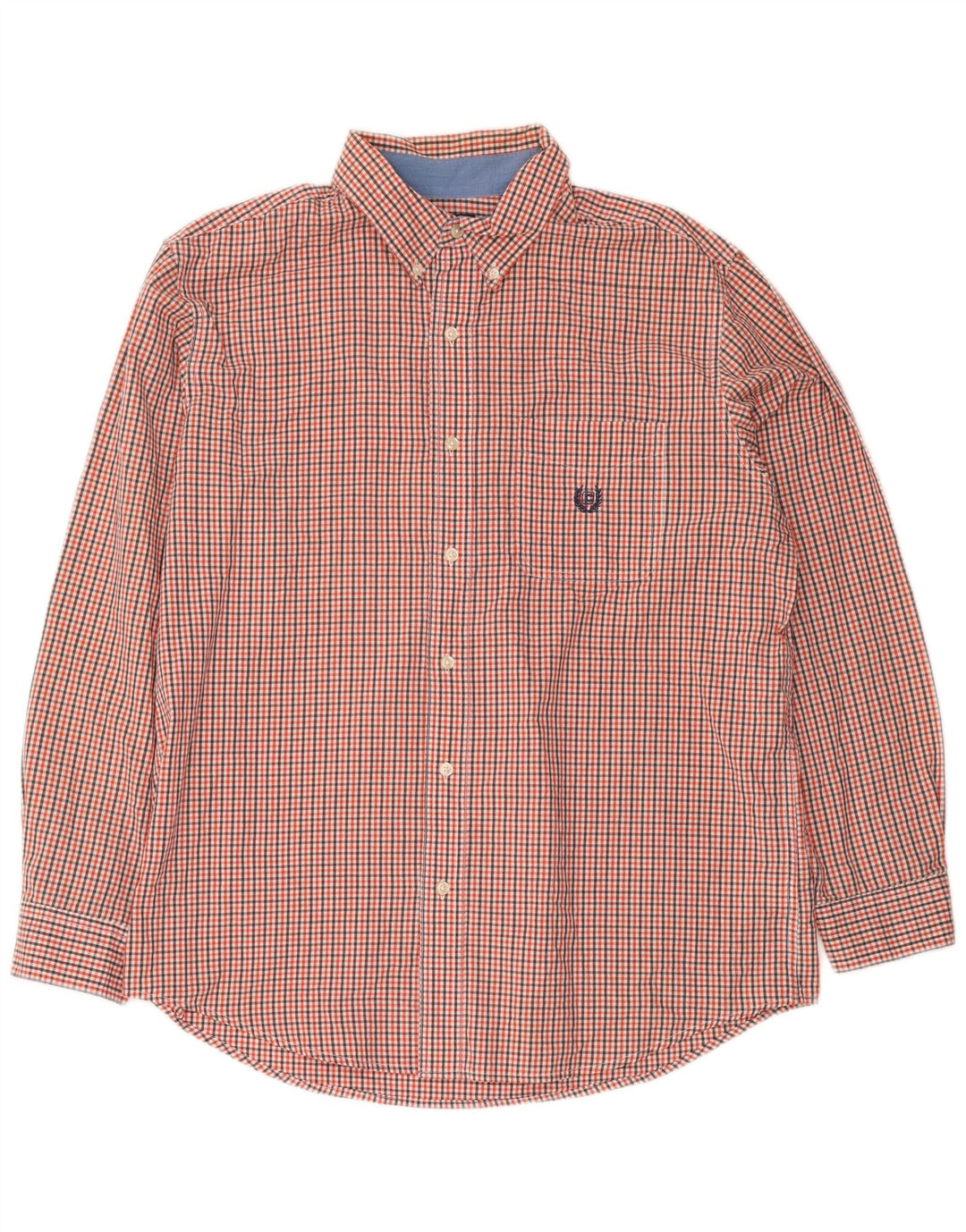 Chaps Camisa de fácil cuidado para hombre de algodón a cuadros rojo grande