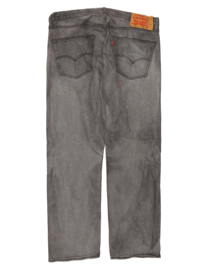 Levi's Mens 501 Straight Jeans W36 L30 Grey Cotton
