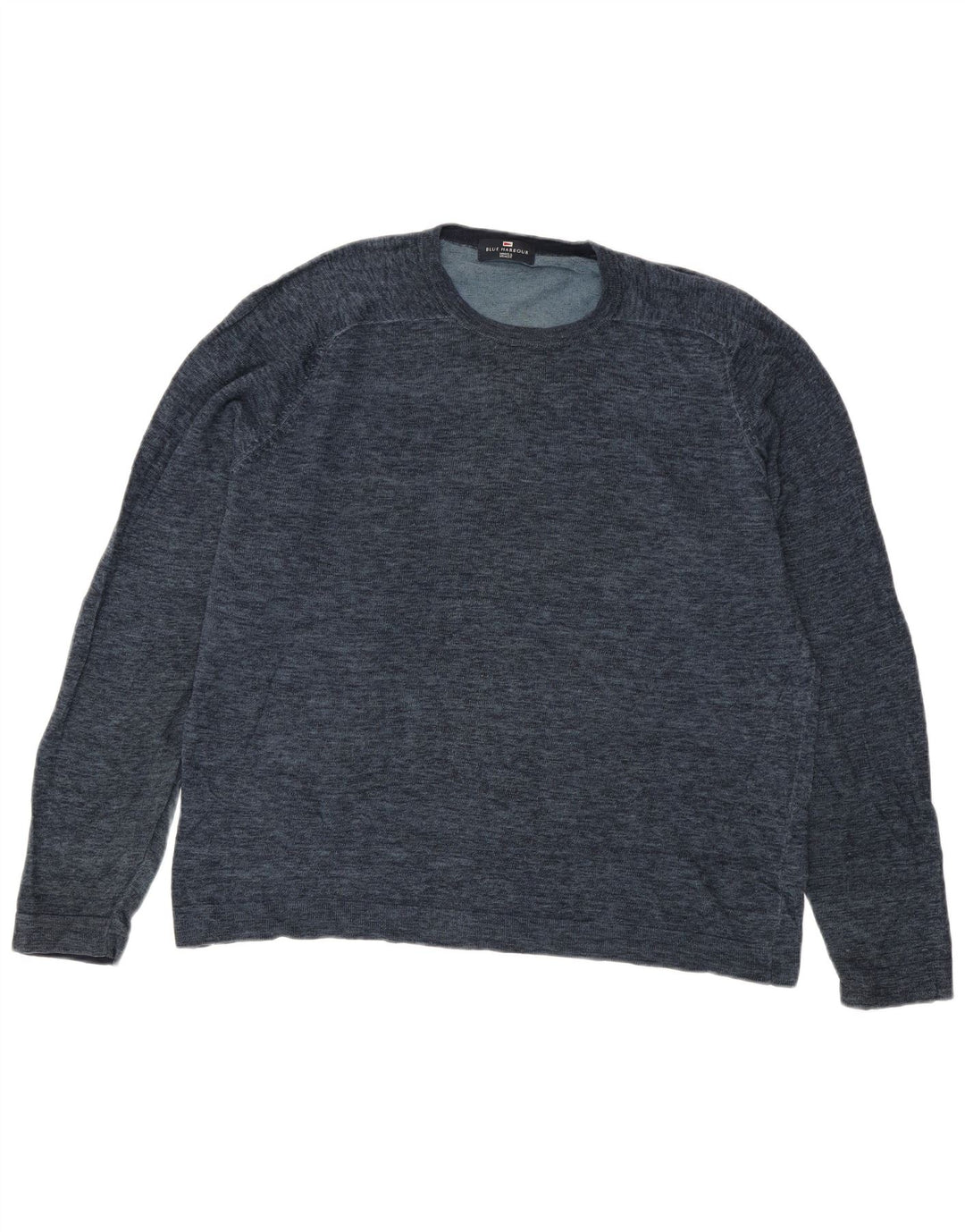 Marks & Spencer Mens Blue Harbour Crew Neck Jumper Sweater Large Navy Blue