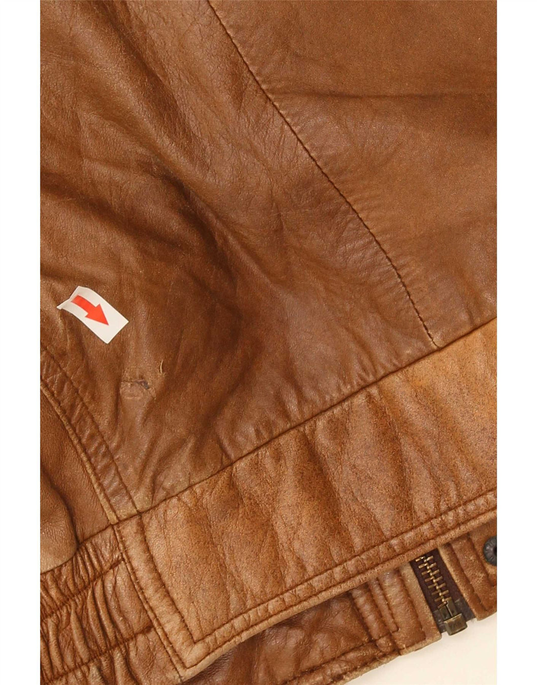 Vintage Mens Leather Jacket IT 56 2XL Brown