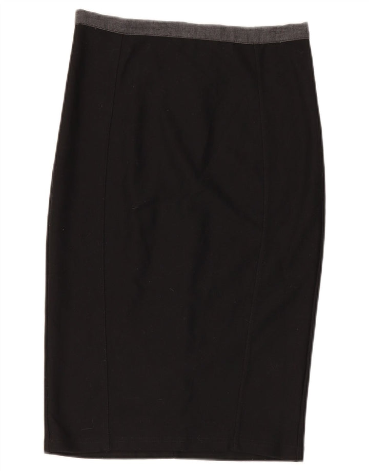 Topshop Womens Pencil Skirt UK 10 Small W28 Black Polyester