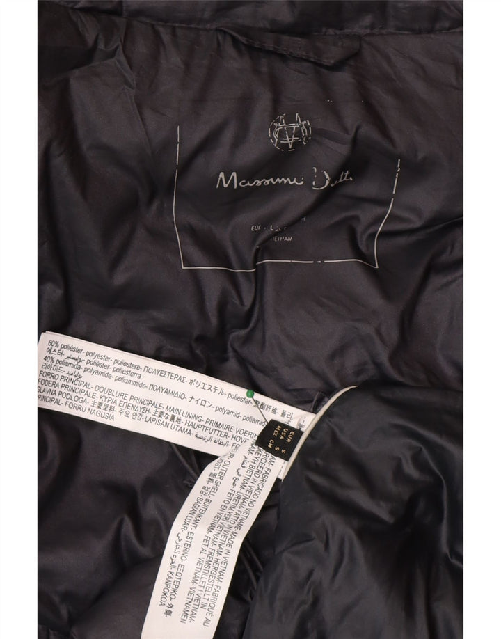 Massimo Dutti Mens Padded Jacket UK 36 Small Navy Blue Polyester