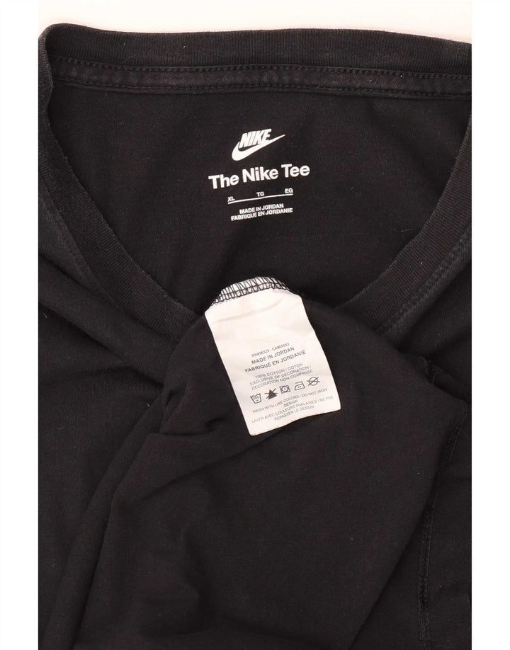 Nike Mens T-Shirt Top XL Black Cotton