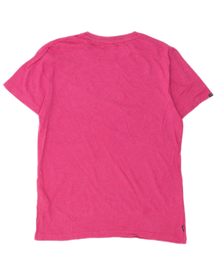 T-shirt da uomo Superdry Top in cotone rosa medio