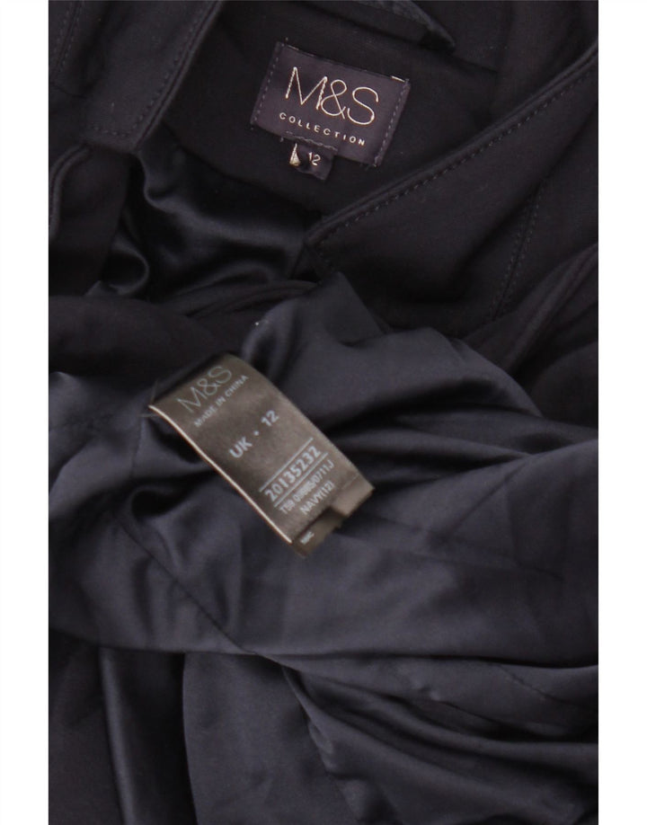 Marks & Spencer Dame 1-knaps blazerjakke UK 12 Medium Navy Blue