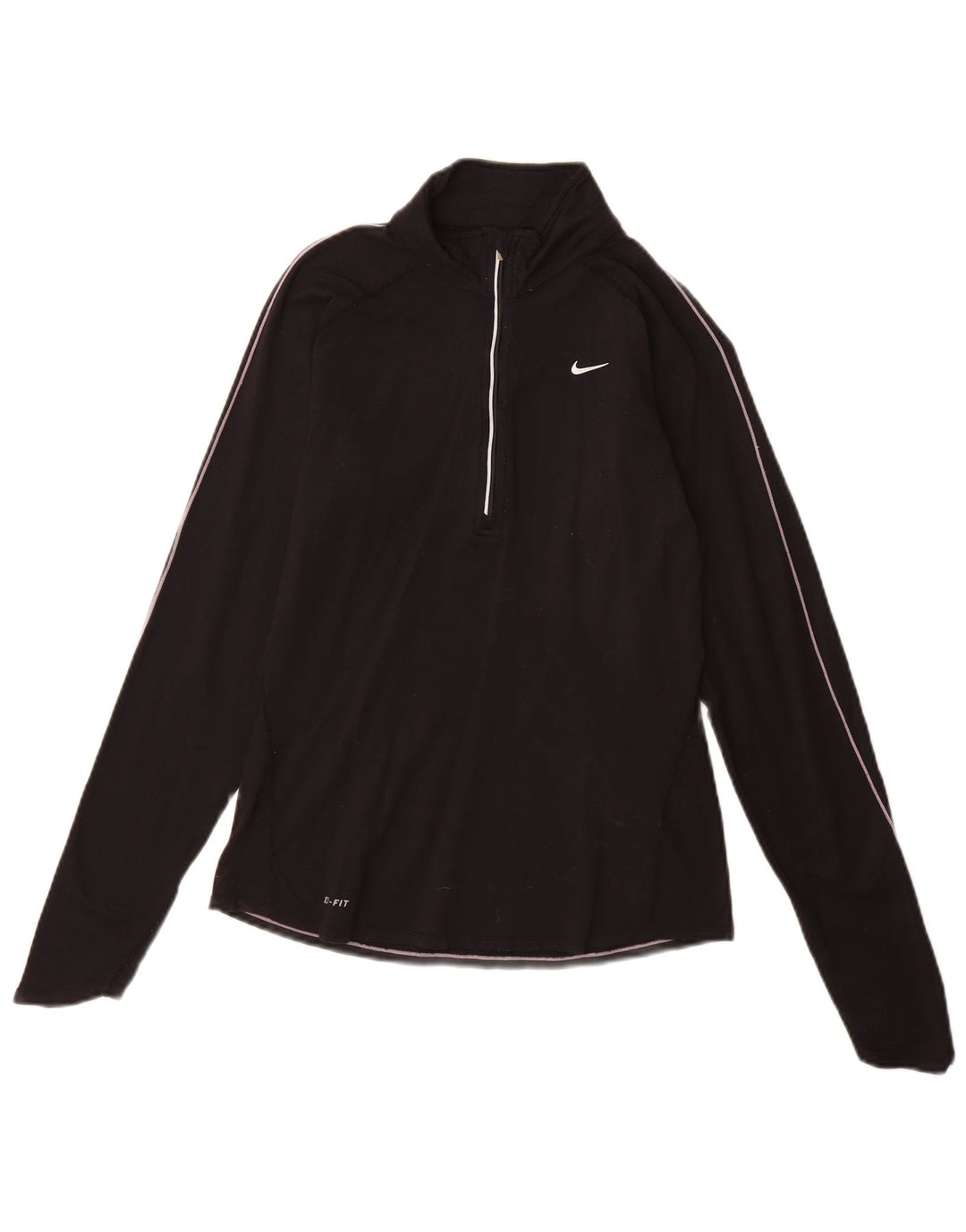 Nike Womens Dri Fit Pullover Tracksuit Top UK 8/10 Small Black Nylon
