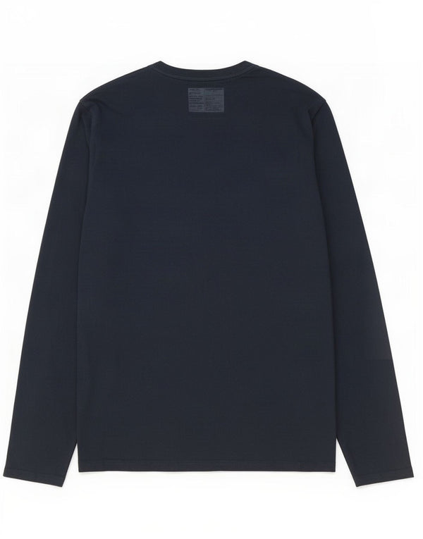 Superdry Mens Graphic Top Long Sleeve Large Navy Blue Cotton