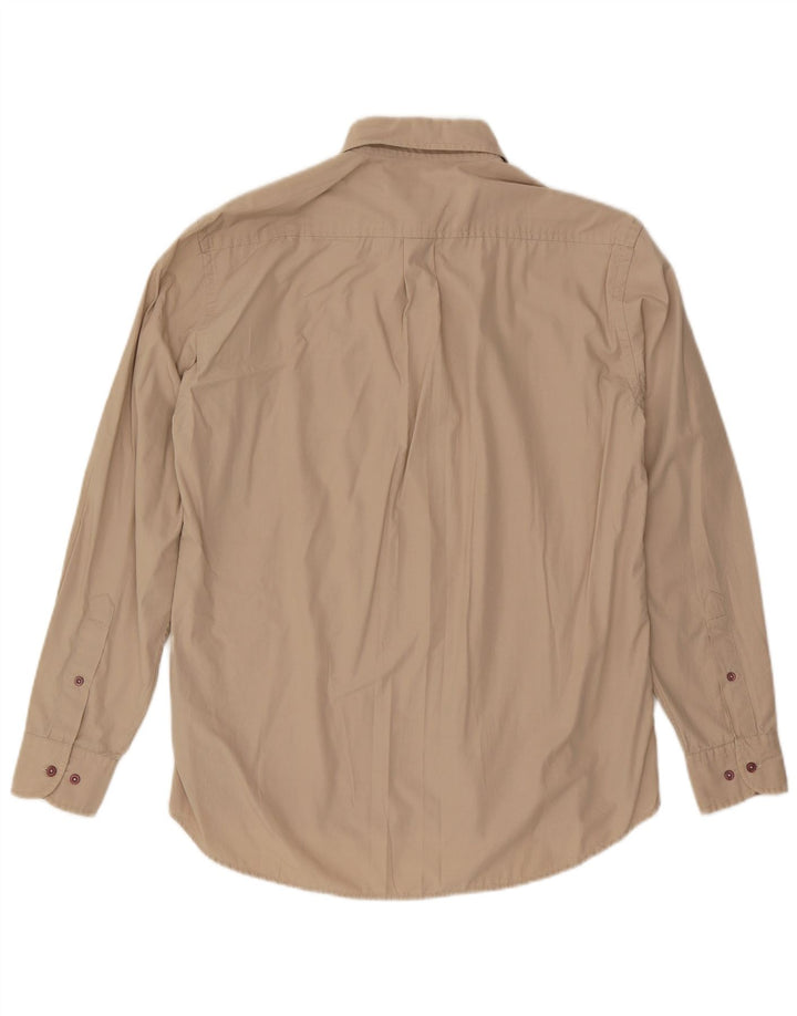 Kappa Mens Shirt Medium Beige Cotton
