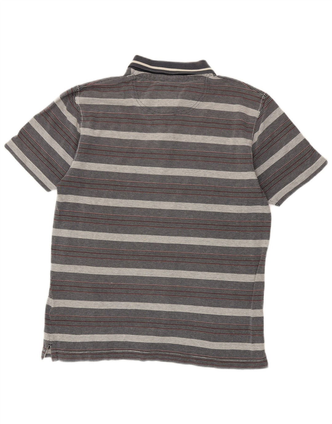 Fat Face Herre Polo Shirt Medium Grå Stribet Bomuld