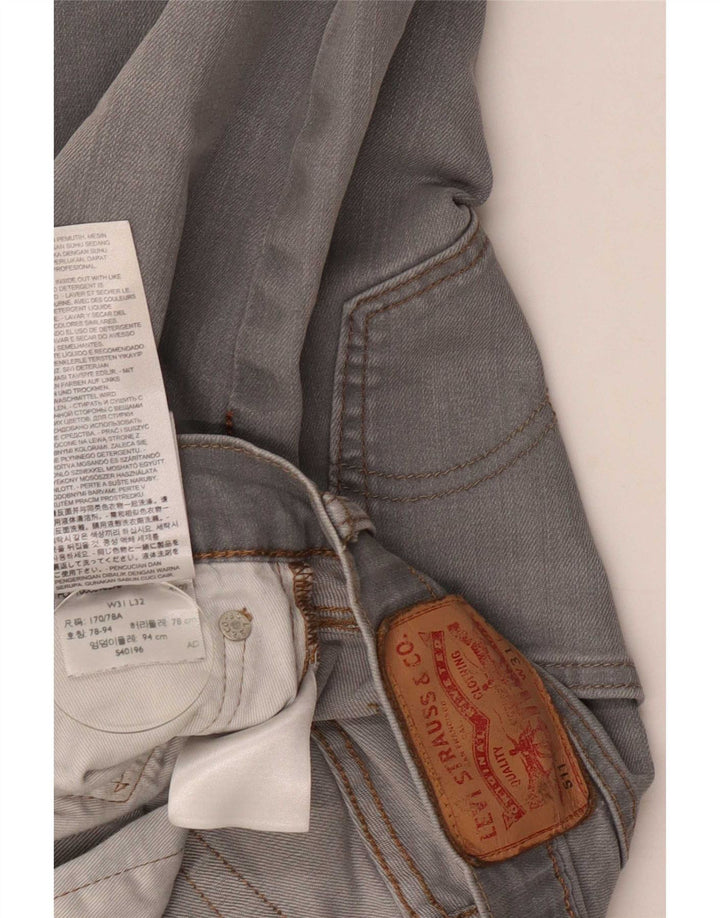 Levi's Mens 511 Slim Jeans W31 L27 Grey Cotton