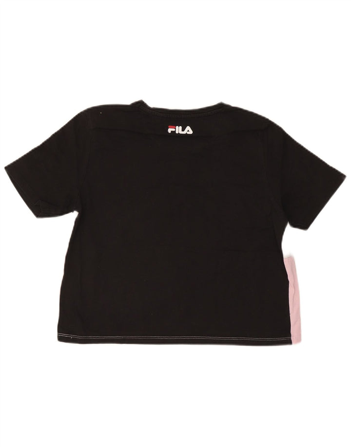 T-shirt grafica da donna FILA Top UK 12 Medium multicolore Colourblock