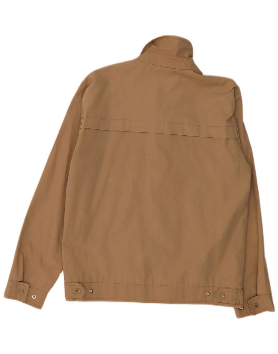 VINTAGE Mens Bomber Jacket EU 38 Medium Beige Polyester