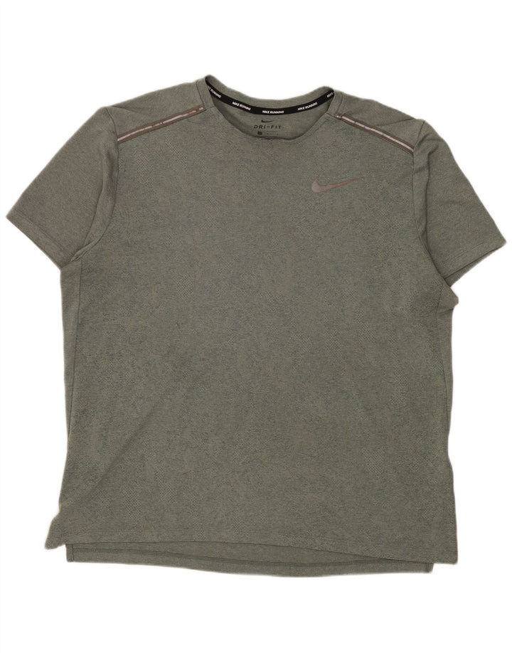 T-shirt Nike Dri Fit da uomo, grande, in poliestere verde