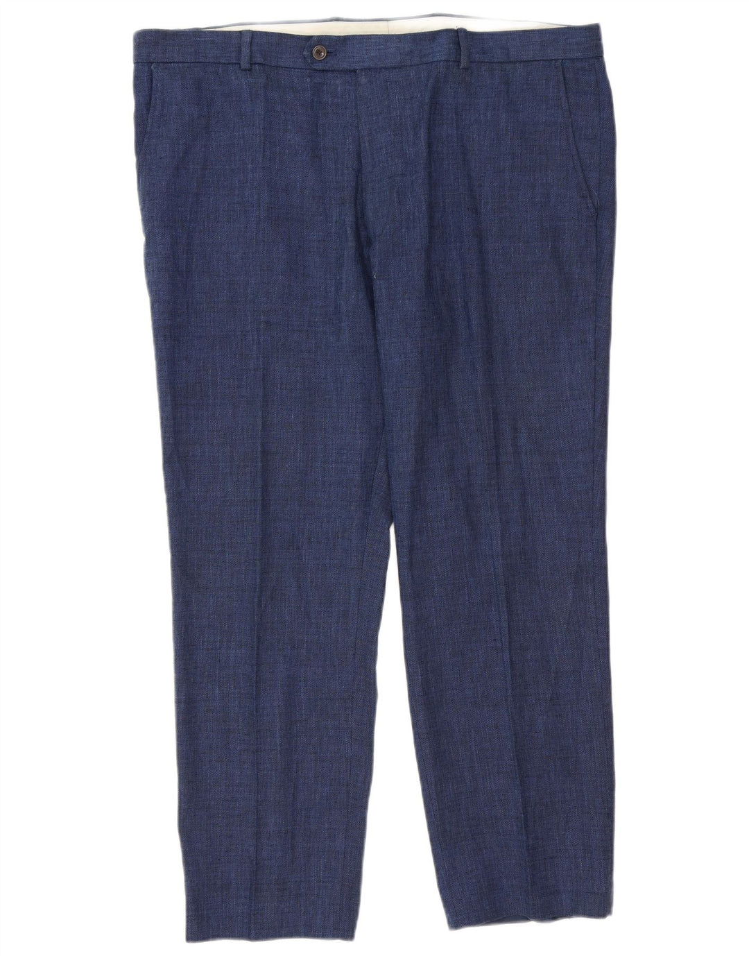 Marks & Spencer Mens Tailored Fit Suit Trousers W40 L29 Blue Classic