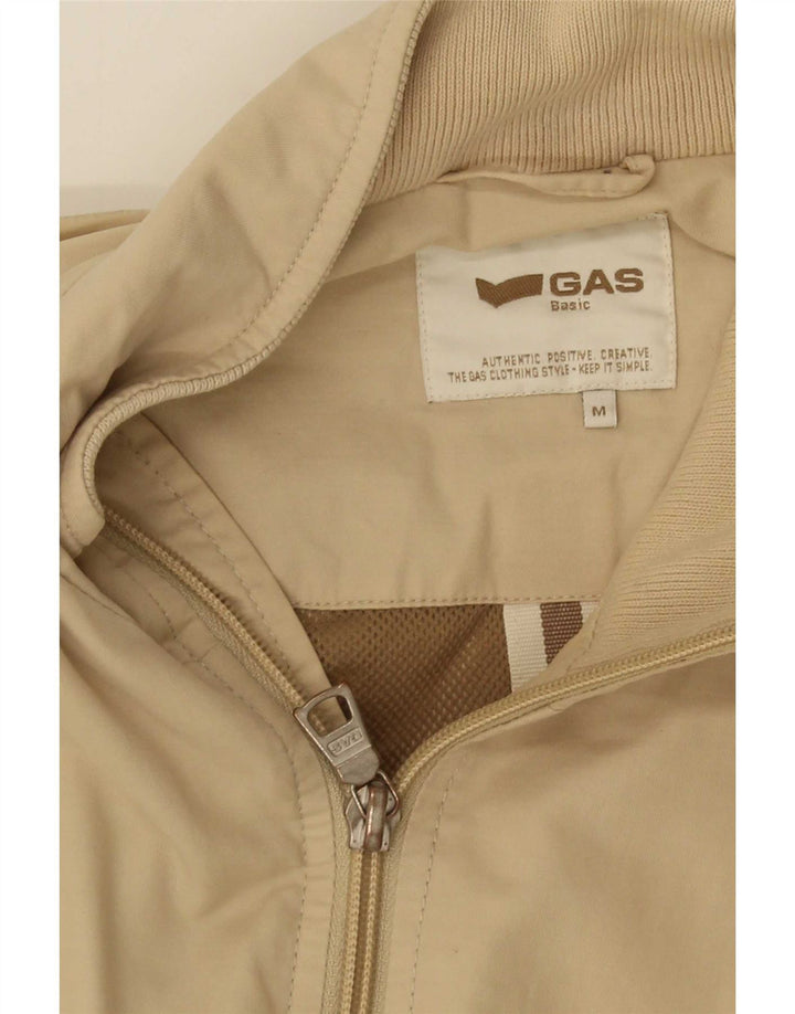 Gas Mens Bomber Jacket UK 38 Medium Beige