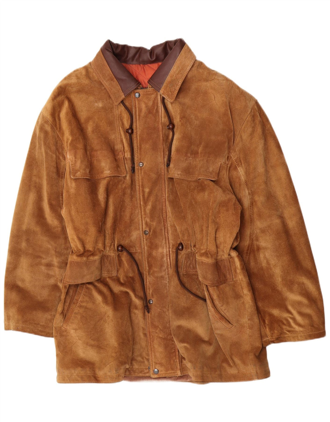 Vintage Mens Suede Jacket UK 38 Medium Brown