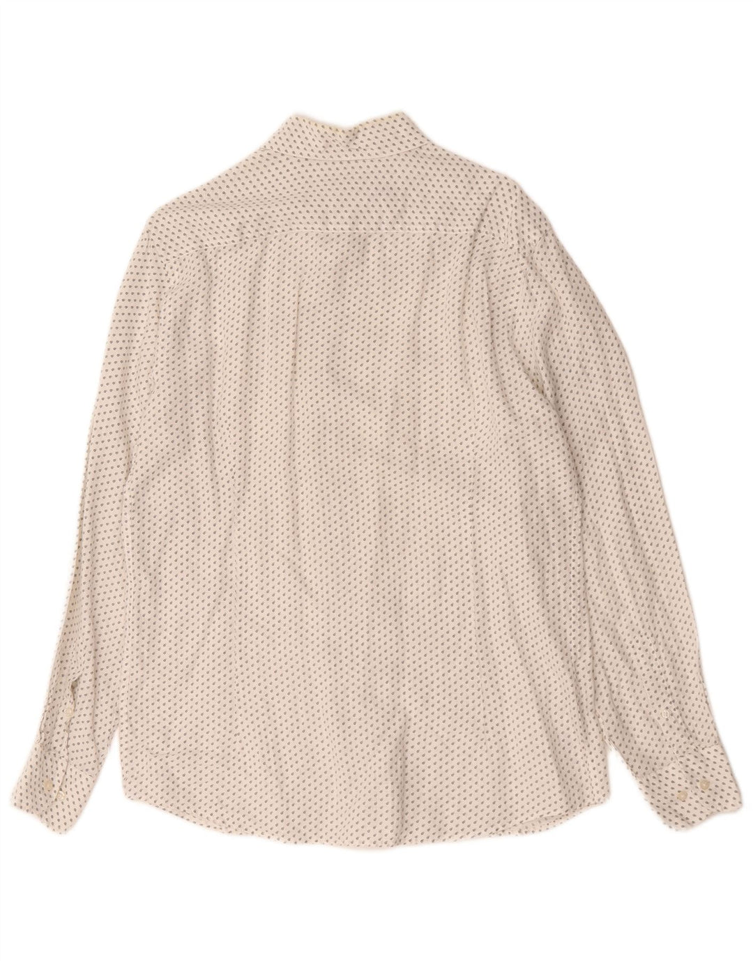 Camicia Uomo Massimo Dutti Lino Maculato Bianco Medio